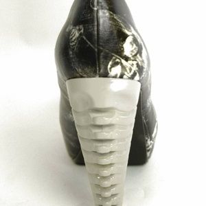 Too Fast Shoes - Too Fast Anatomy Heel Rockabilly Pinup Goth Punk Too Fast Shoes - Too Fast Anatomy Heel Rockabilly Pinup Goth Punk